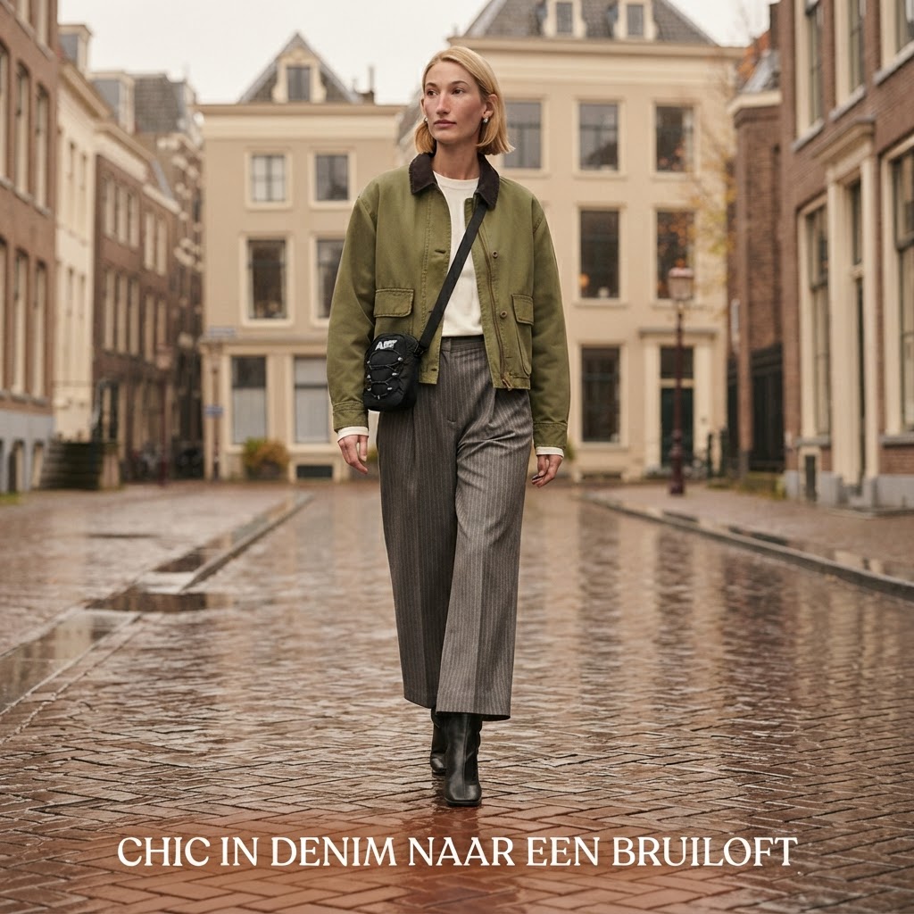 AI-styling: Denim look voor bruiloftsgast