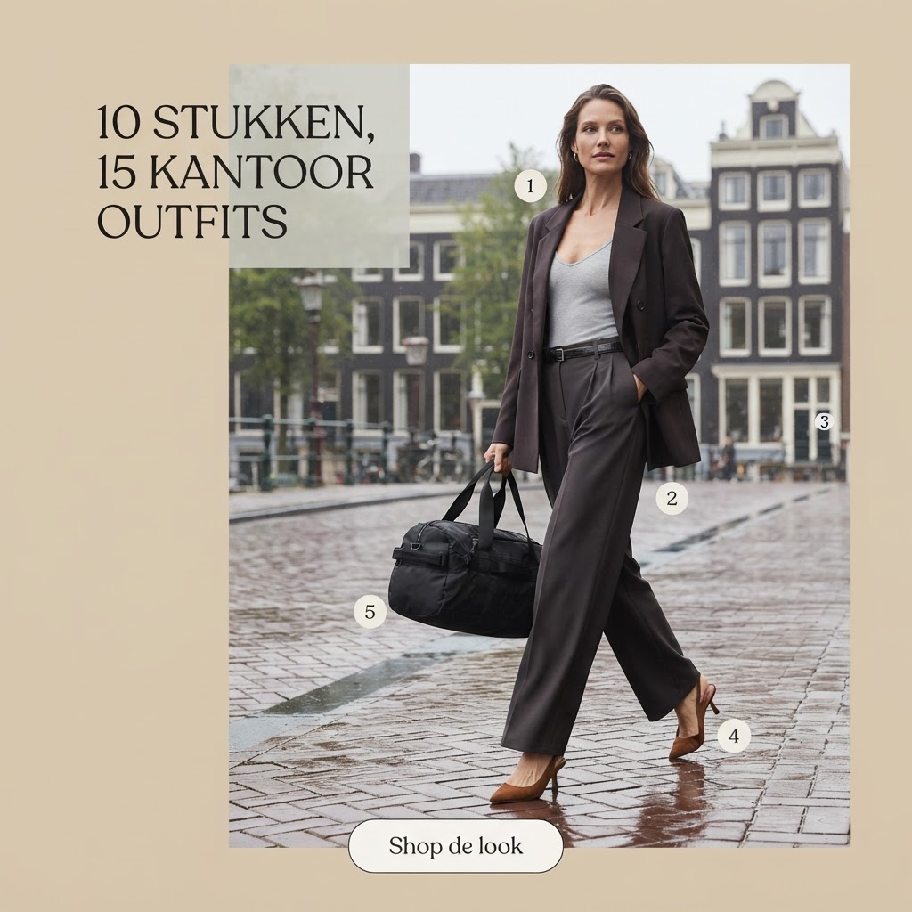 Office capsule look voor regenachtige herfstdag