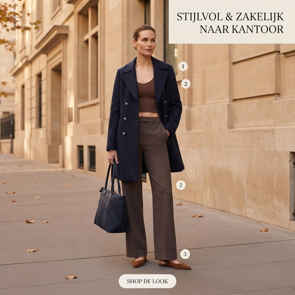 Zakelijke herfstlook voor kantoor
