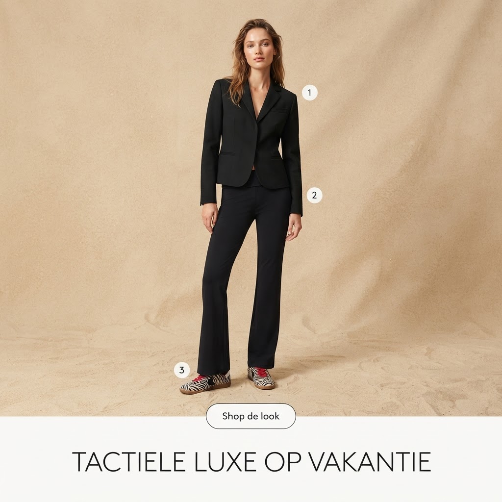 Vakantie trend: Zwart jas en zebra sneakers