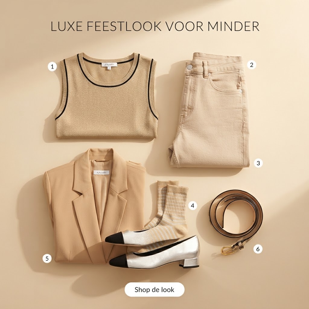 Luxe feestlook voor minder in zandtinten